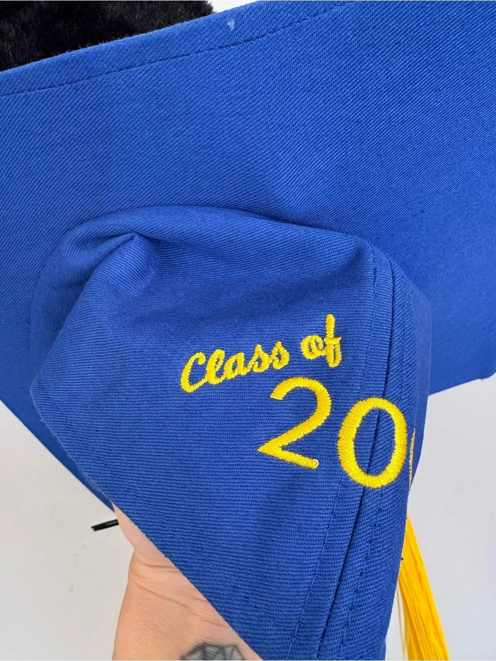 Disneyland blue mickey mouse ear graduation mortarboard class of 2008 NEW